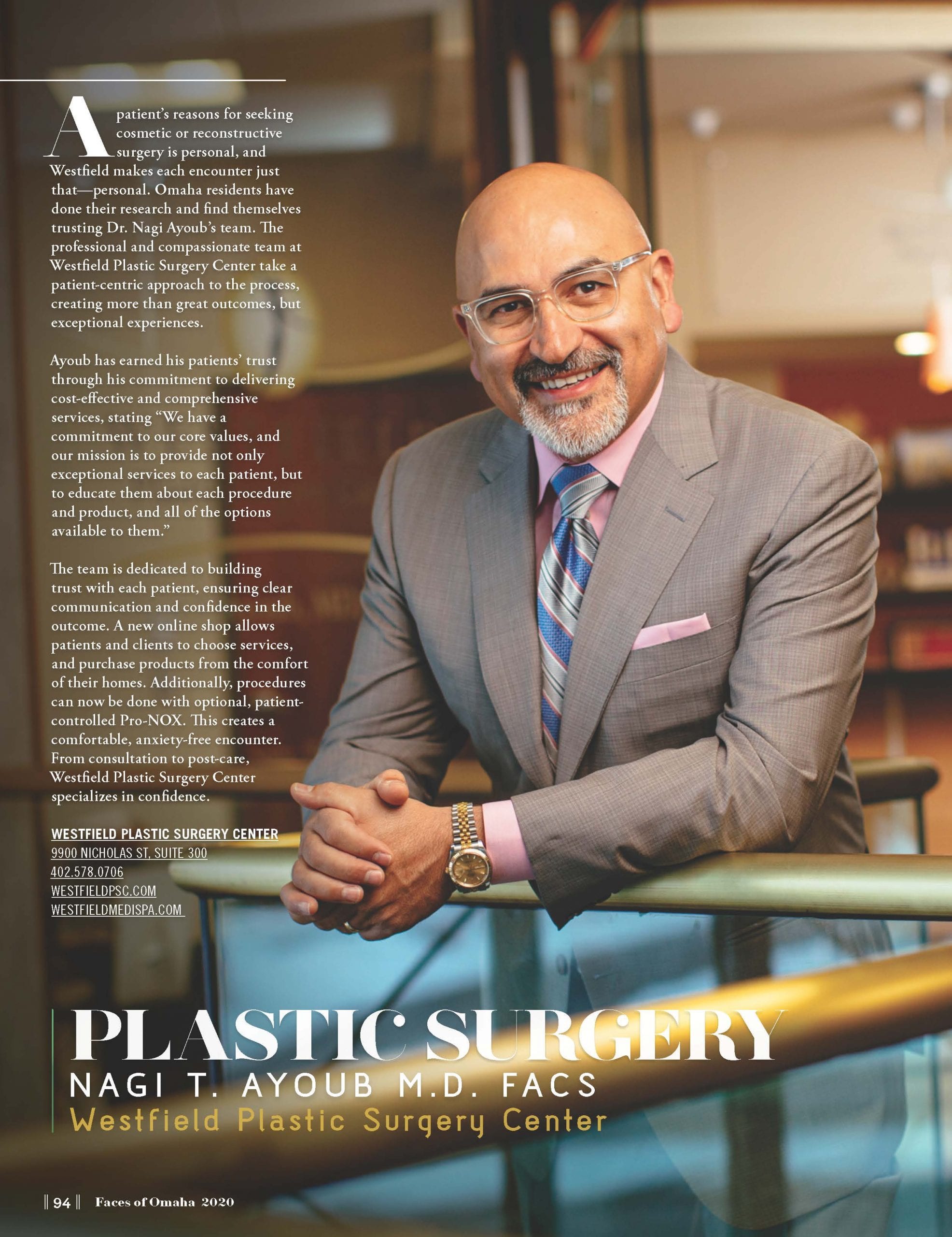 Dr Ayoub Featured in Faces of Omaha 2020