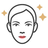 Youthful face icon