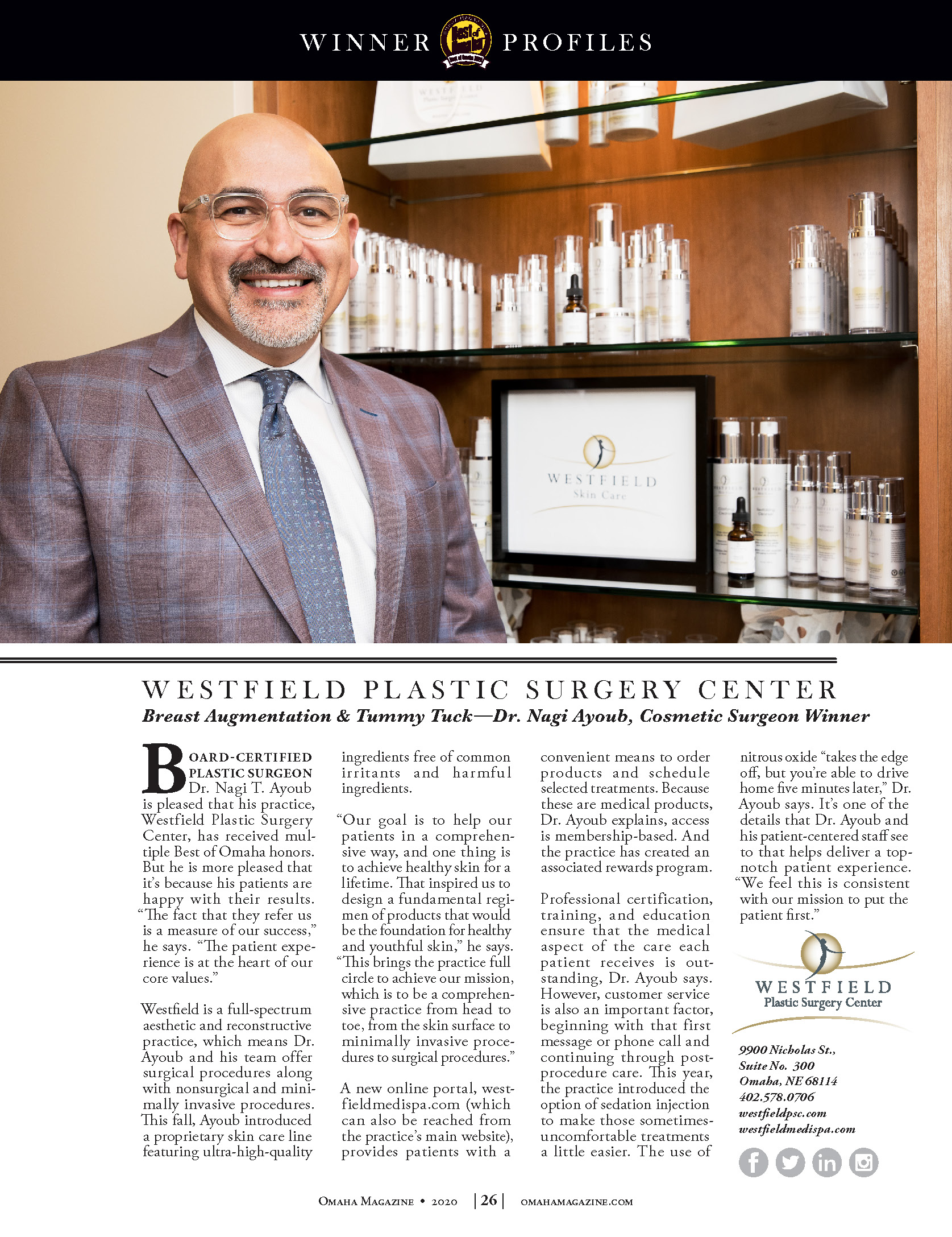 Dr Ayoub in Faces of Omaha 2021 Edition